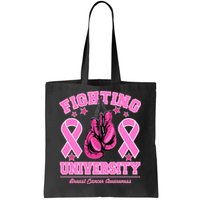 Fighting University Breast Cancer Awareness Boxing Fight Tote Bag