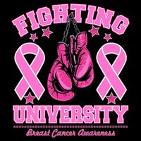 Fighting University Breast Cancer Awareness Boxing Fight Poster