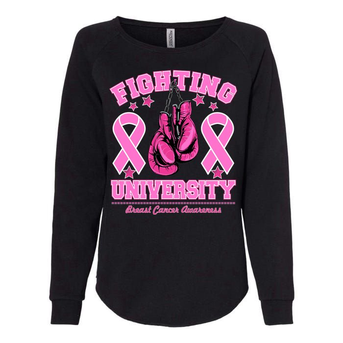 Fighting University Breast Cancer Awareness Boxing Fight Womens California Wash Sweatshirt