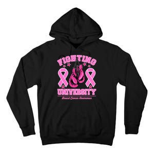 Fighting University Breast Cancer Awareness Boxing Fight Tall Hoodie