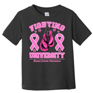 Fighting University Breast Cancer Awareness Boxing Fight Toddler T-Shirt