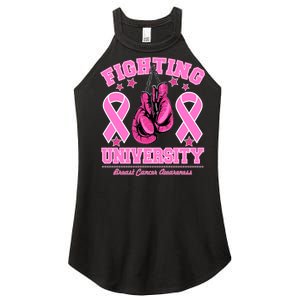 Fighting University Breast Cancer Awareness Boxing Fight Women's Perfect Tri Rocker Tank