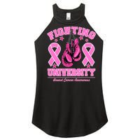 Fighting University Breast Cancer Awareness Boxing Fight Women's Perfect Tri Rocker Tank