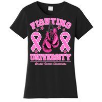 Fighting University Breast Cancer Awareness Boxing Fight Women's T-Shirt