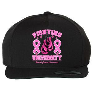 Fighting University Breast Cancer Awareness Boxing Fight Wool Snapback Cap