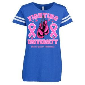 Fighting University Breast Cancer Awareness Boxing Fight Enza Ladies Jersey Football T-Shirt