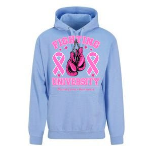 Fighting University Breast Cancer Awareness Boxing Fight Unisex Surf Hoodie