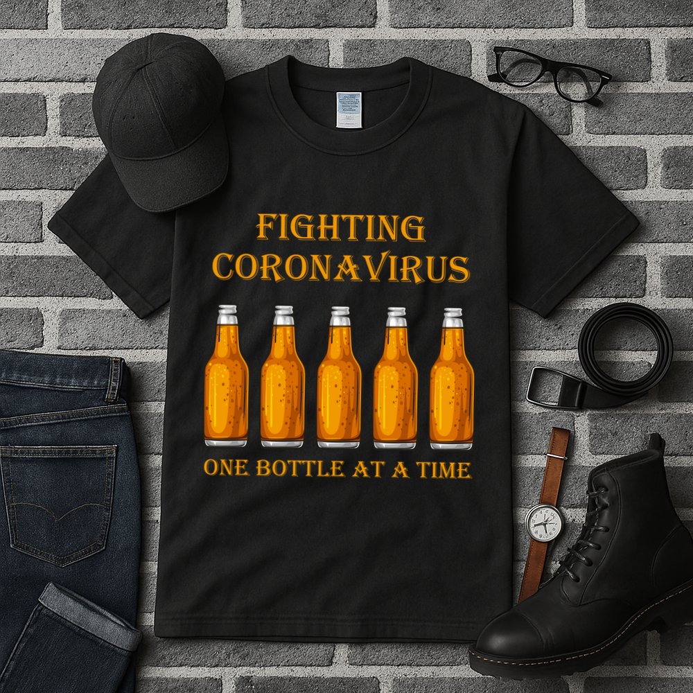 Fighting Virus One Bottle At A Time Tall T-Shirt