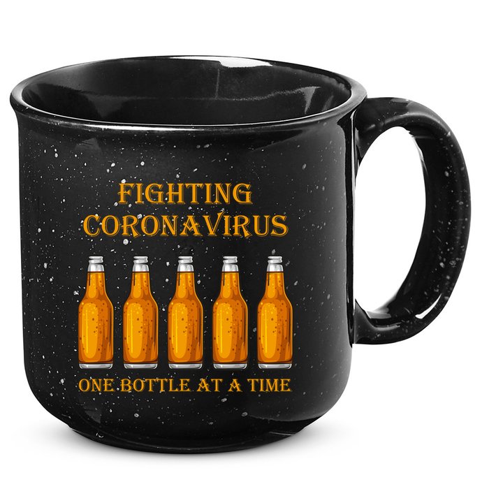 Fighting Virus One Bottle At A Time 15oz Campfire Ceramic Mug