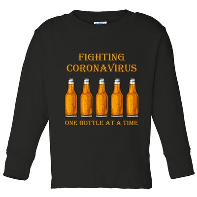 Fighting Virus One Bottle At A Time Toddler Long Sleeve Shirt