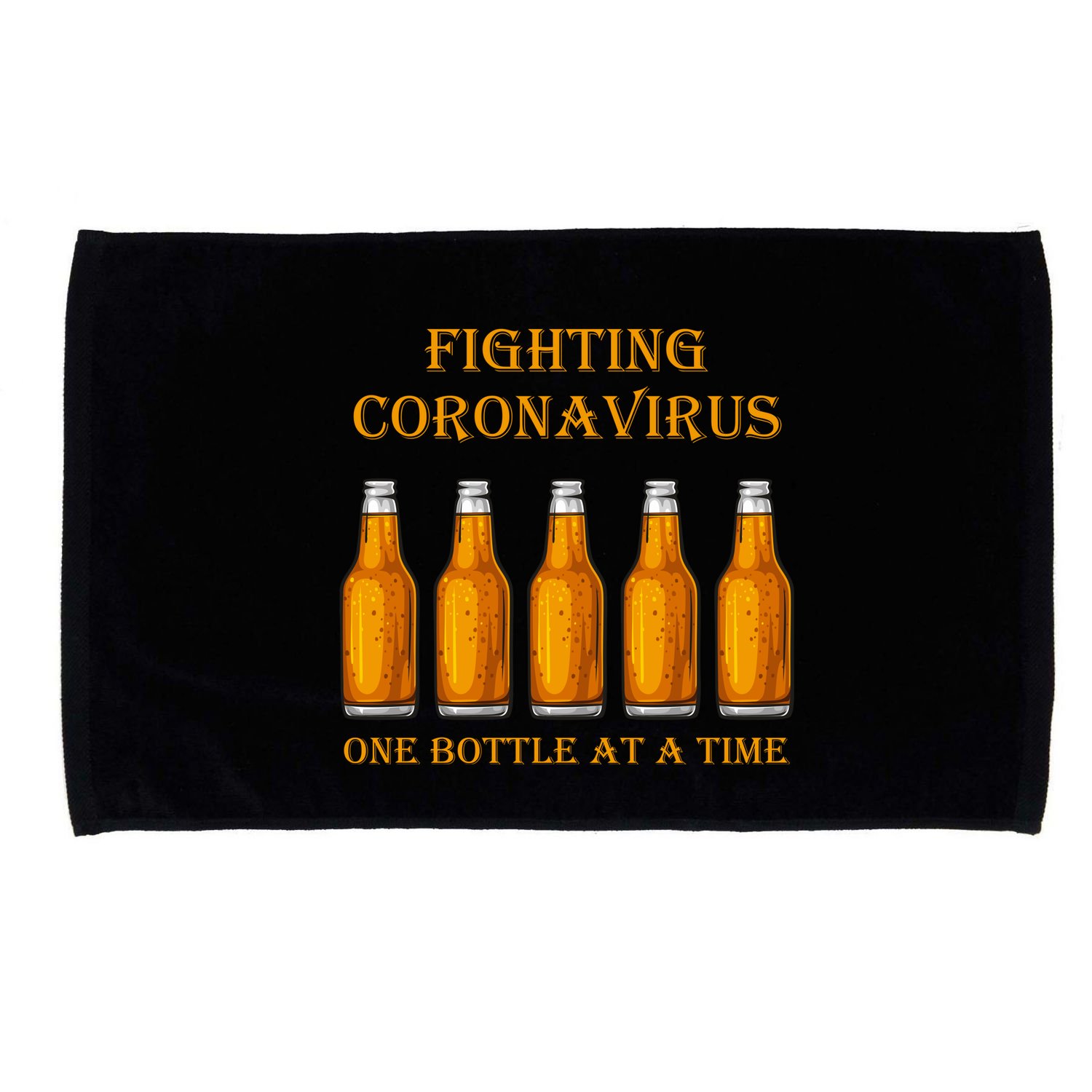 Fighting Virus One Bottle At A Time Microfiber Hand Towel