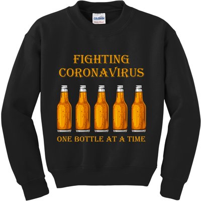Fighting Virus One Bottle At A Time Kids Sweatshirt