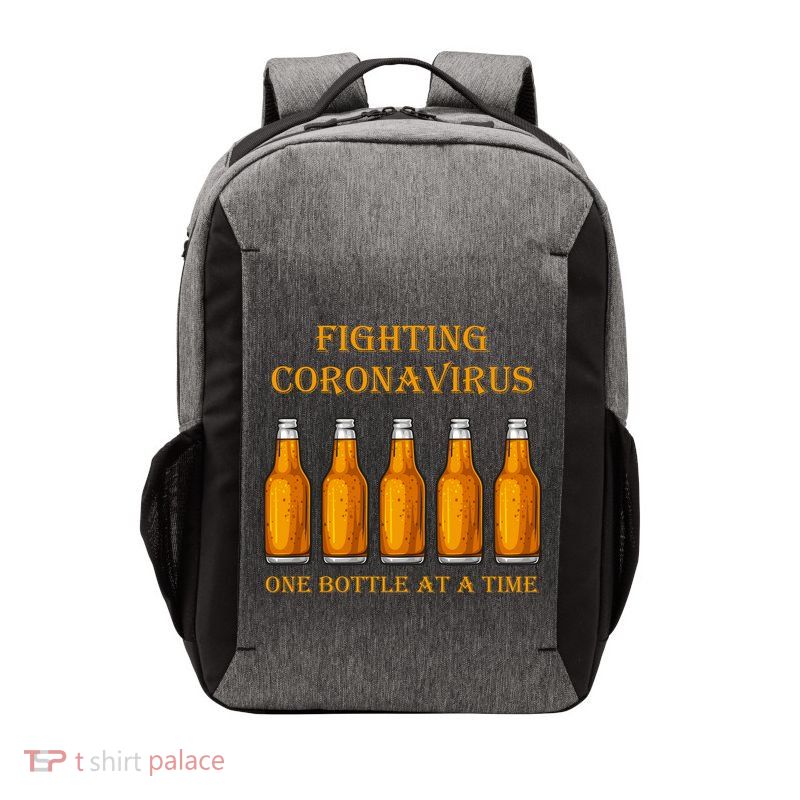 Fighting Virus One Bottle At A Time Vector Backpack