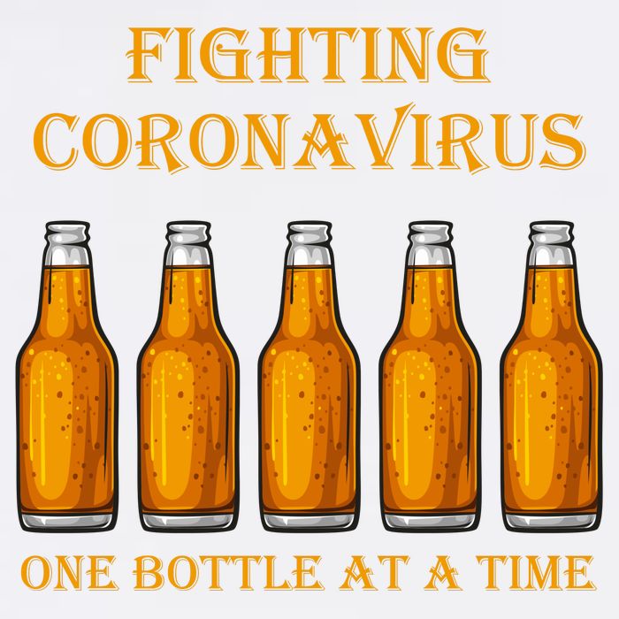 Fighting Virus One Bottle At A Time Garment-Dyed Sweatshirt