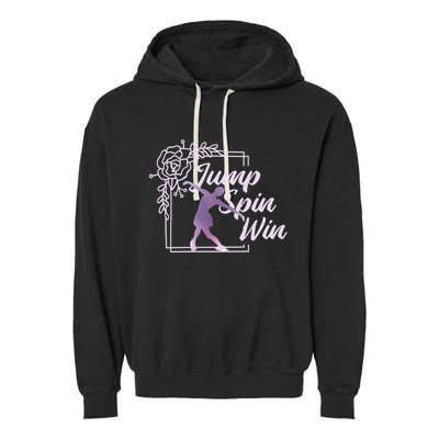 Figure Skating Jump Spin Win Garment-Dyed Fleece Hoodie