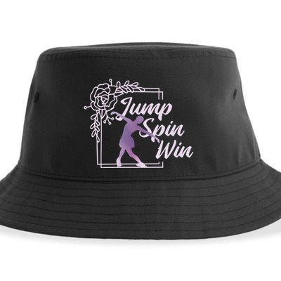 Figure Skating Jump Spin Win Sustainable Bucket Hat