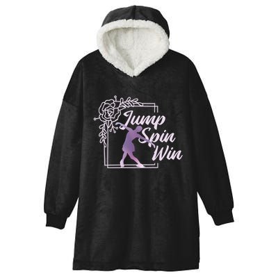 Figure Skating Jump Spin Win Hooded Wearable Blanket