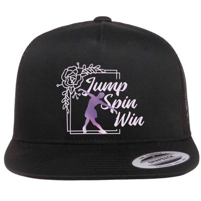 Figure Skating Jump Spin Win Flatbill Hat