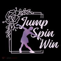 Figure Skating Jump Spin Win Flatbill Hat