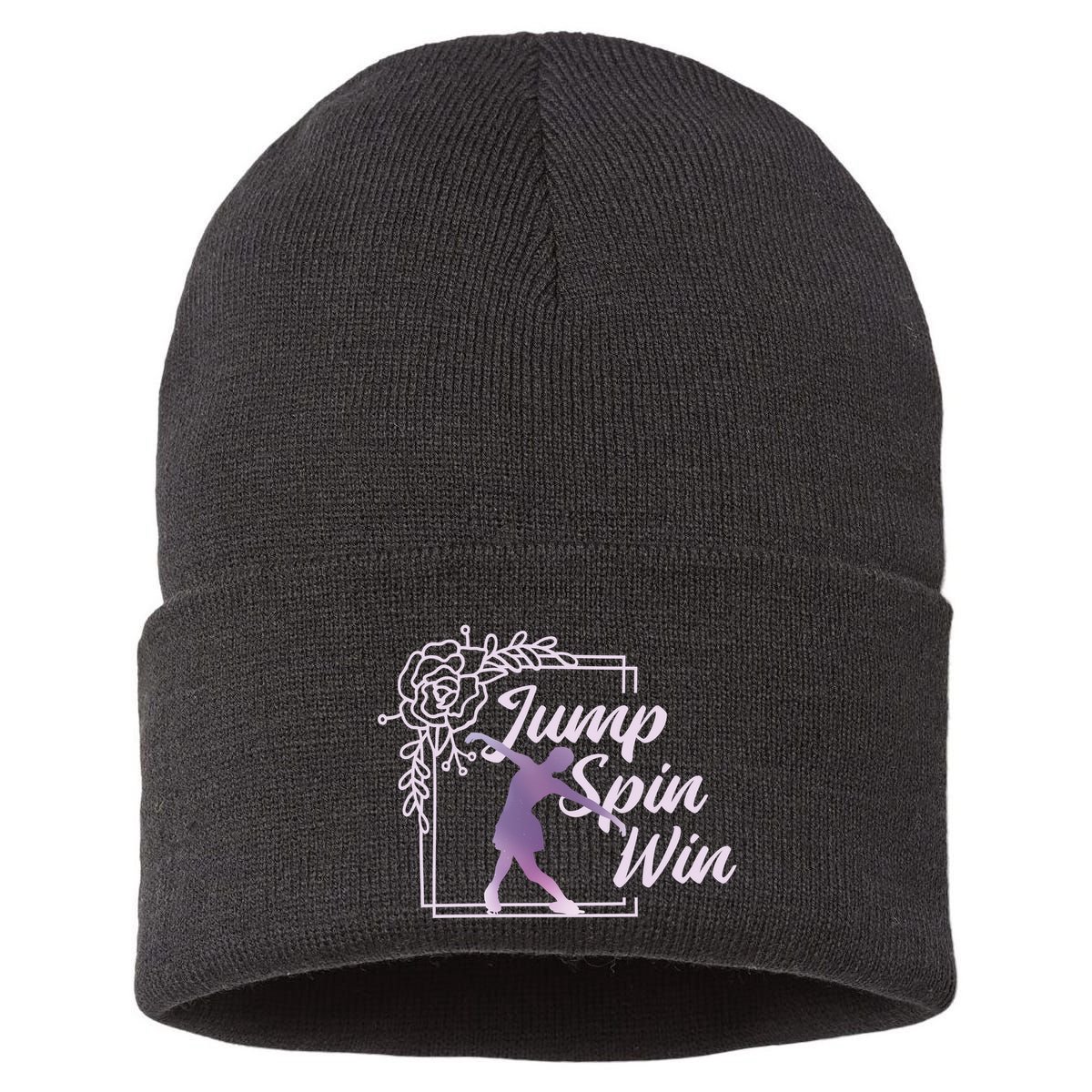 Figure Skating Jump Spin Win Sustainable Knit Beanie