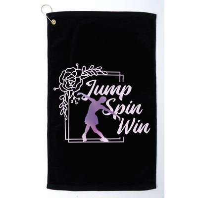 Figure Skating Jump Spin Win Golf Towel