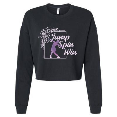 Figure Skating Jump Spin Win Cropped Pullover Crew