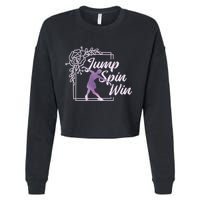 Figure Skating Jump Spin Win Cropped Pullover Crew