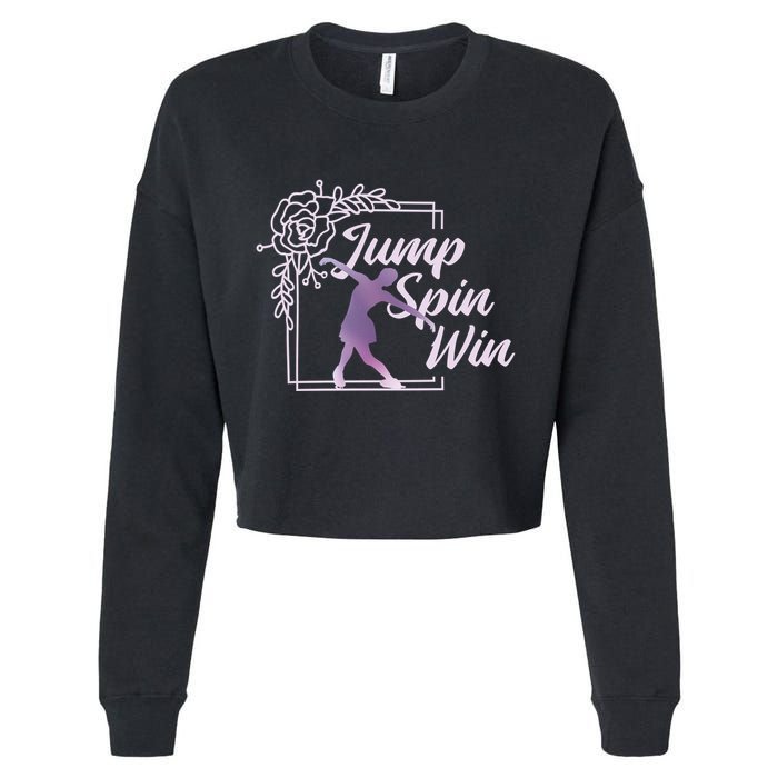 Figure Skating Jump Spin Win Cropped Pullover Crew