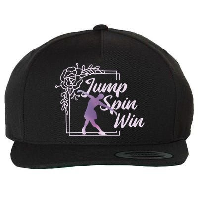 Figure Skating Jump Spin Win Wool Snapback Cap