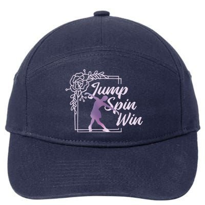 Figure Skating Jump Spin Win 7-Panel Snapback Hat