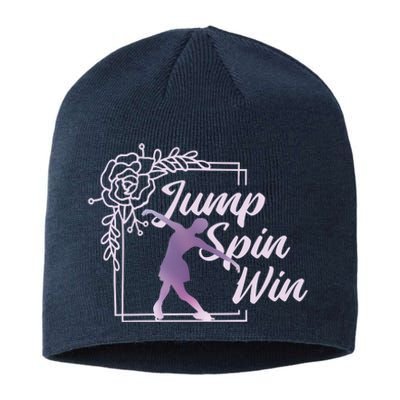 Figure Skating Jump Spin Win Sustainable Beanie