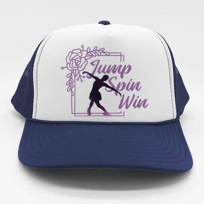 Figure Skating Jump Spin Win Trucker Hat