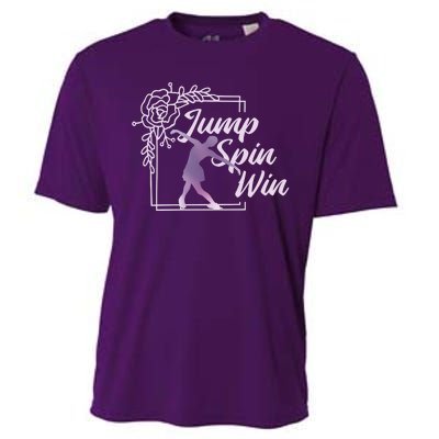 Figure Skating Jump Spin Win Cooling Performance Crew T-Shirt