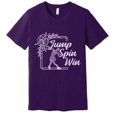 Figure Skating Jump Spin Win Premium T-Shirt