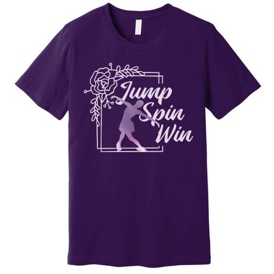 Figure Skating Jump Spin Win Premium T-Shirt