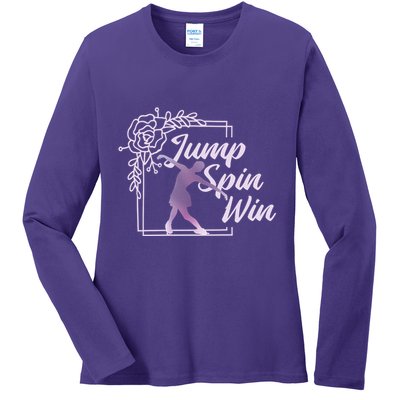 Figure Skating Jump Spin Win Ladies Long Sleeve Shirt