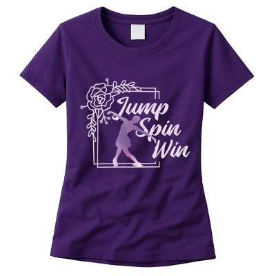 Figure Skating Jump Spin Win Womens T-Shirt