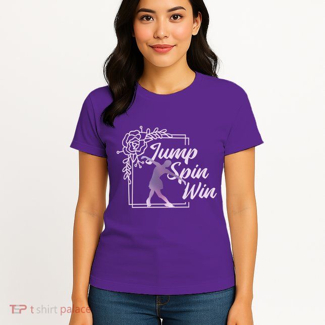 Figure Skating Jump Spin Win Womens T-Shirt