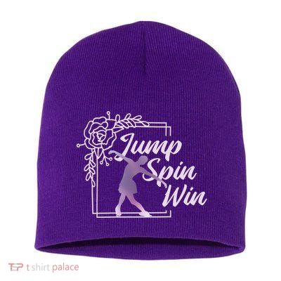 Figure Skating Jump Spin Win Short Acrylic Beanie