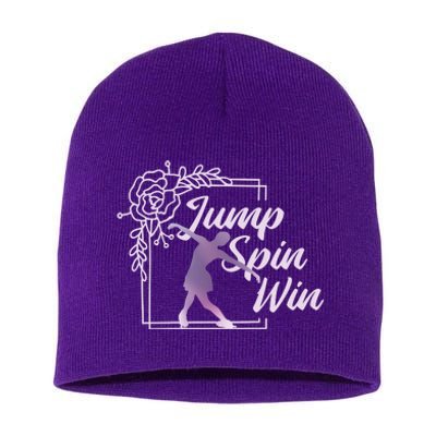 Figure Skating Jump Spin Win Short Acrylic Beanie