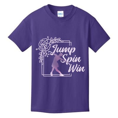Figure Skating Jump Spin Win Kids T-Shirt