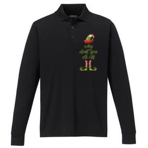 Funny I Hate Christmas Why DonT You Elf Off Swearing Performance Long Sleeve Polo