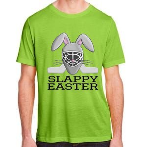 Fun Ice Hockey Easter Bunny Slappy Easter T For Adult ChromaSoft Performance T-Shirt