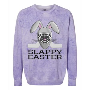 Fun Ice Hockey Easter Bunny Slappy Easter T For Colorblast Crewneck Sweatshirt