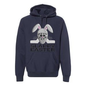 Fun Ice Hockey Easter Bunny Slappy Easter T For Premium Hoodie