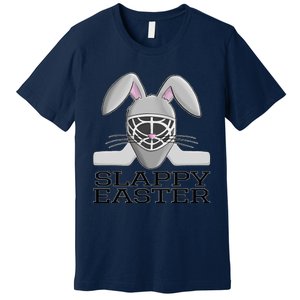 Fun Ice Hockey Easter Bunny Slappy Easter T For Premium T-Shirt