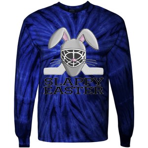 Fun Ice Hockey Easter Bunny Slappy Easter T For Tie-Dye Long Sleeve Shirt