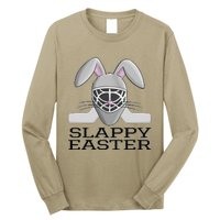 Fun Ice Hockey Easter Bunny Slappy Easter T For Long Sleeve Shirt