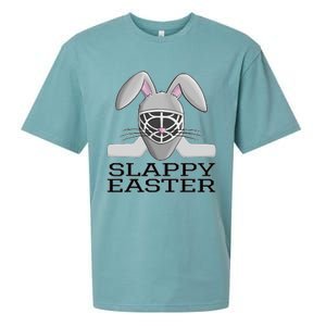 Fun Ice Hockey Easter Bunny Slappy Easter T For Sueded Cloud Jersey T-Shirt