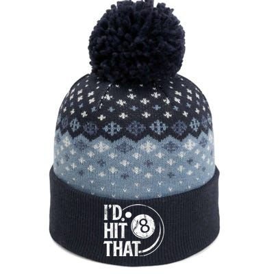 Funny Id Hit That 8 Eight Ball Billiards Pool Player Best Gift For Fan The Baniff Cuffed Pom Beanie